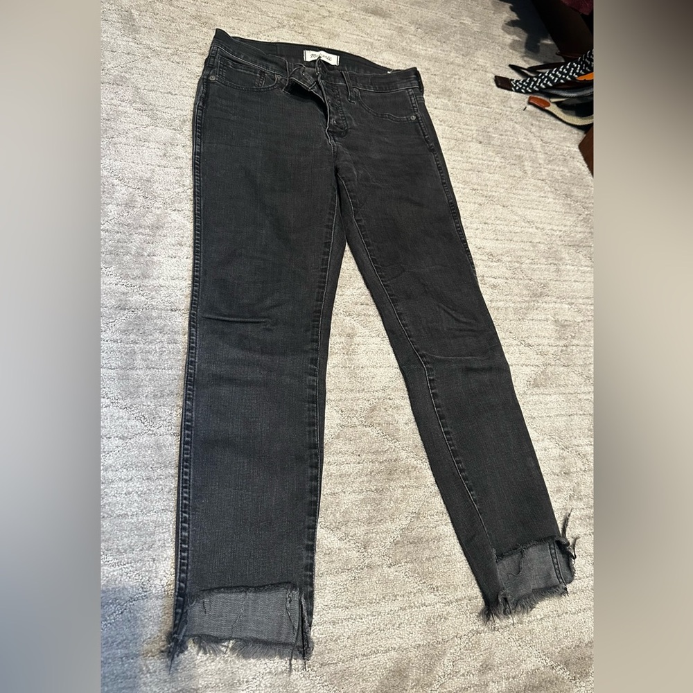 Madewell High-Rise Skinny Jeans grey/black wash 26P